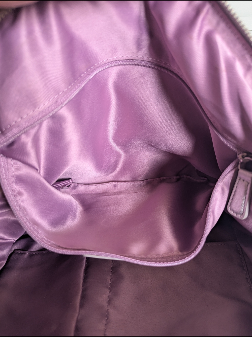 Coach Purple Signature Canvas Satchel with Silver Leather Trim - Picture 10 of 10